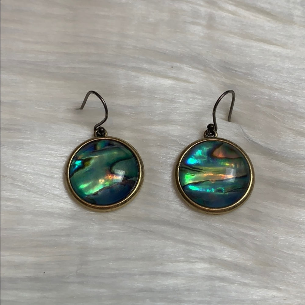 Lucky Brand Circle Abalone Earring